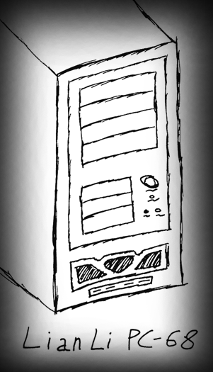 Lian Li PC-68+USB Case Sketch