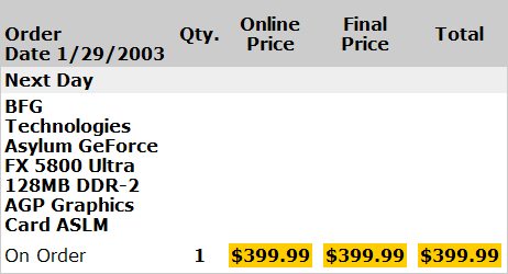 GeForce FX On Order